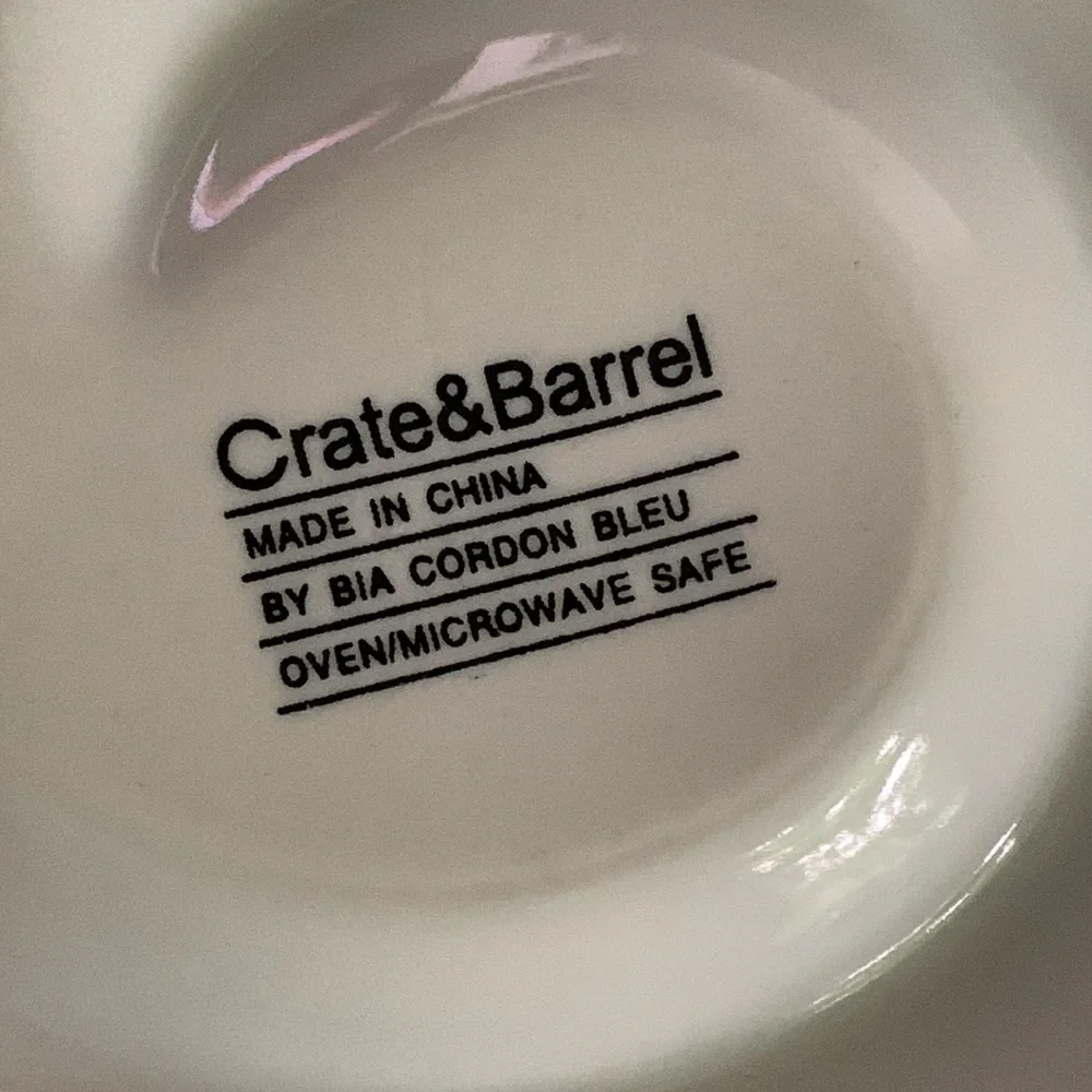 Crate & Barrel by BIA GORDON BLUE Porcelain Swirl Appetizer Dish